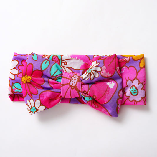 Retro Blooms (Flowers) Bow