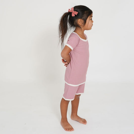 Cotton Candy (Pink) Ribbed Short Sleeve PJ's